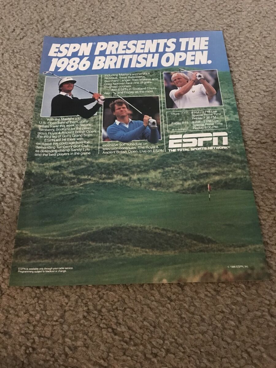 1986 British Open leaderboard