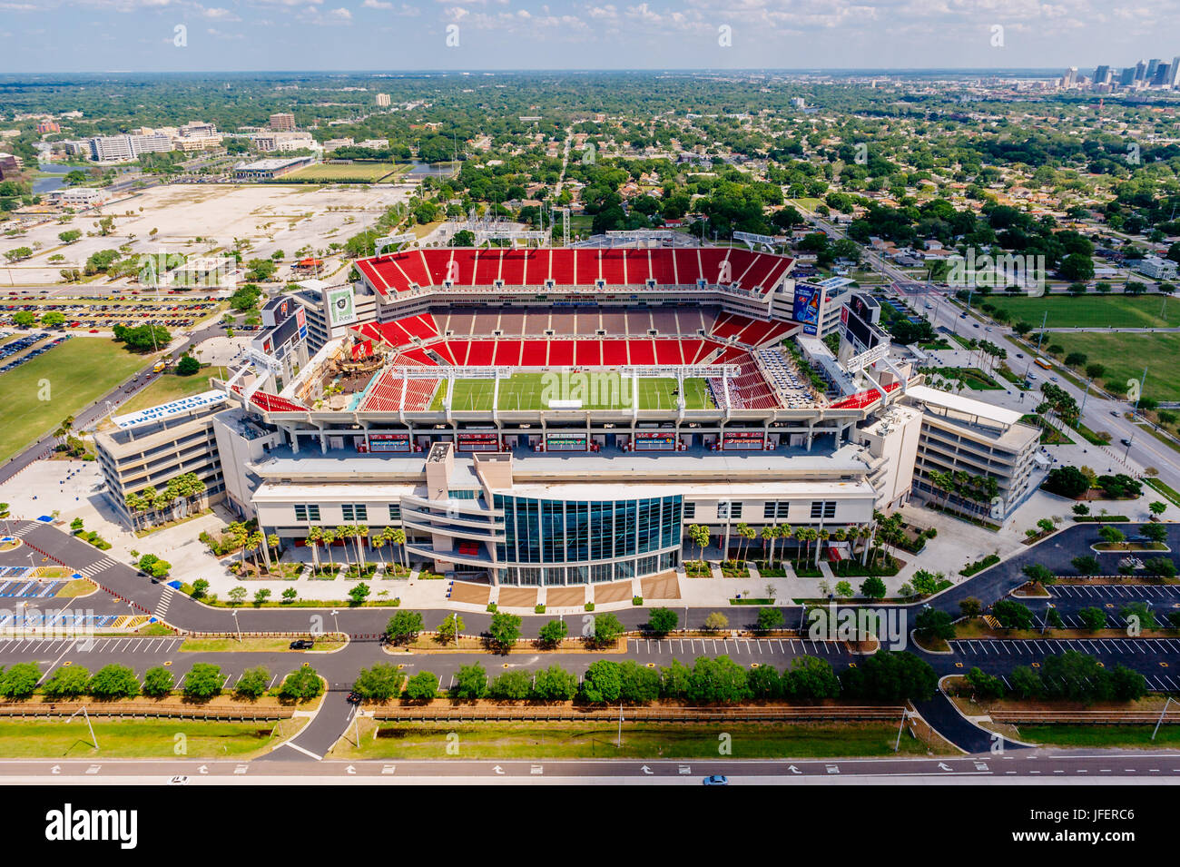 aerial view Raymond James Stadium