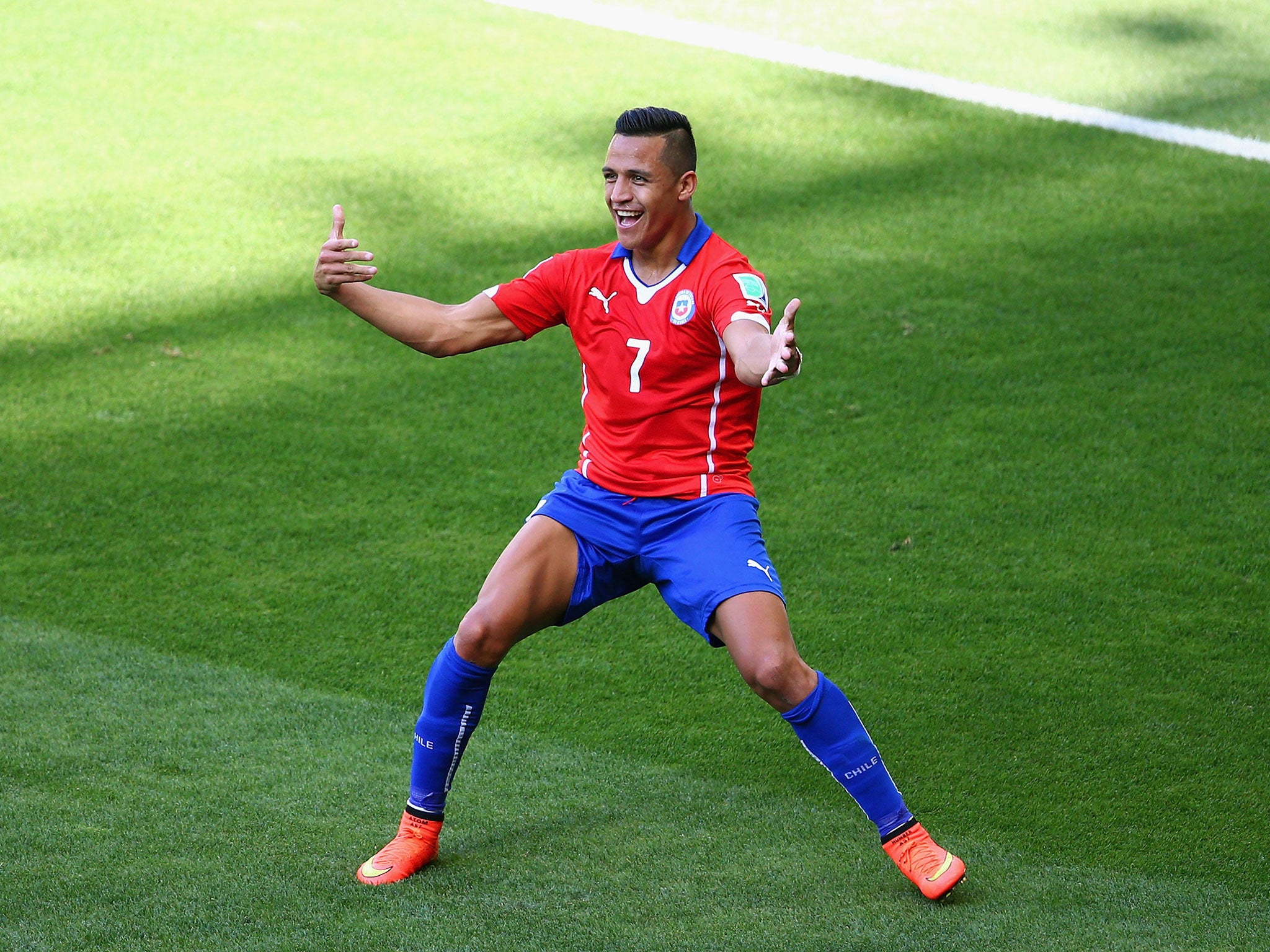 alexis sanchez chile jersey 0012