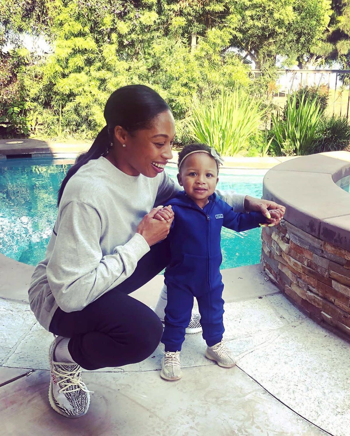Allyson Felix daughter photos.