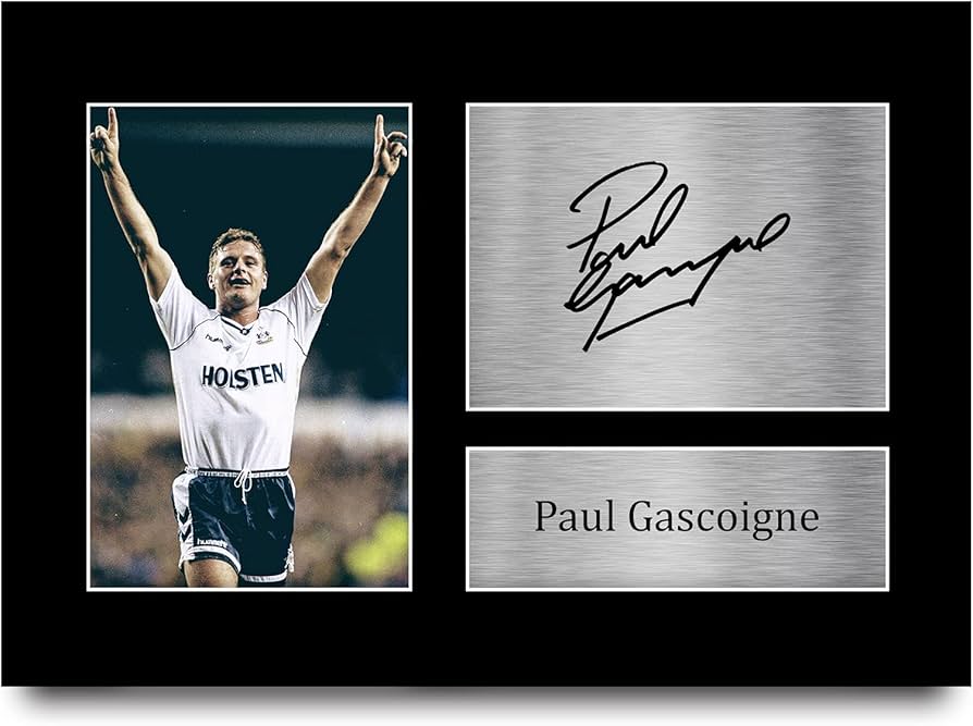 authentic Paul Gascoigne signature