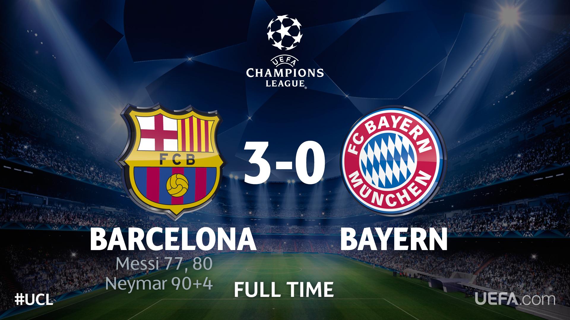 Barcelona Bayern 2015 stats