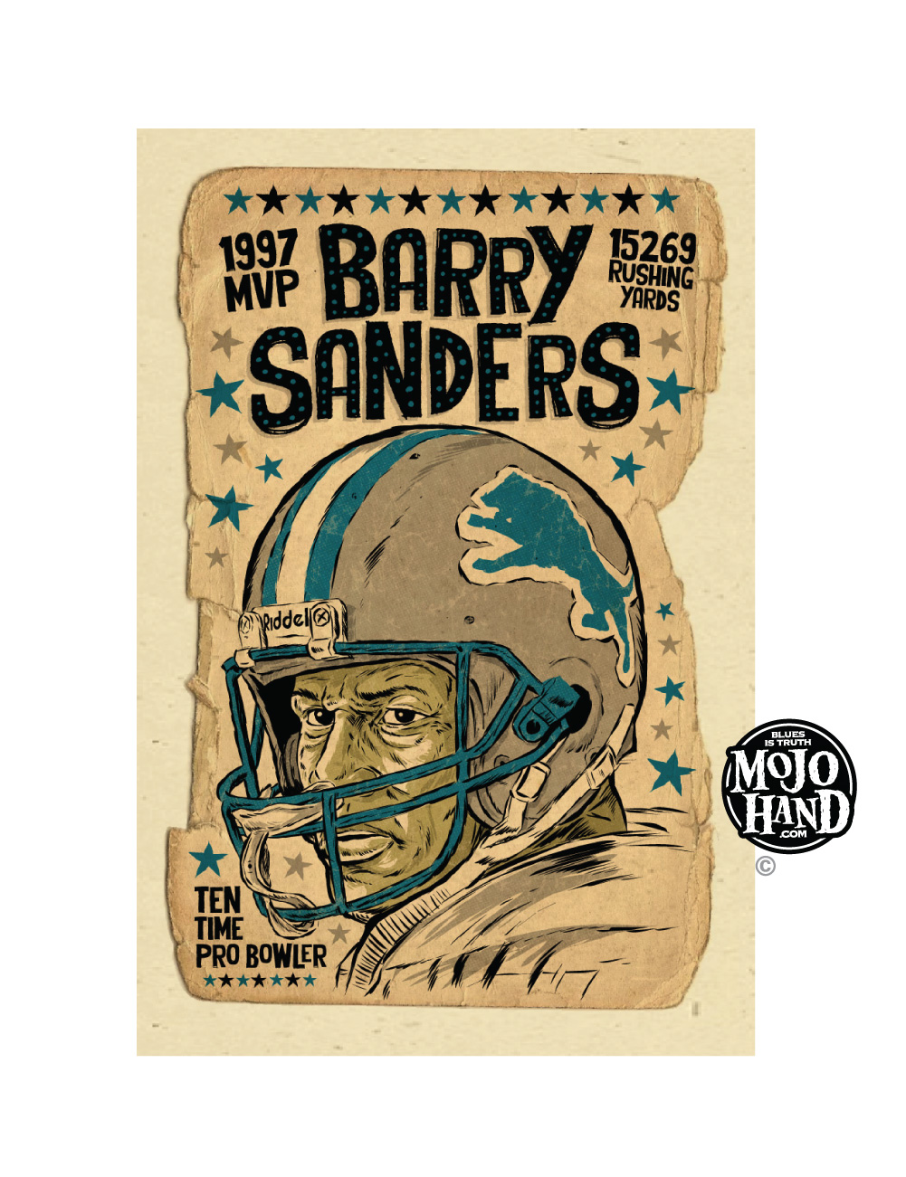 barry sanders poster 0010