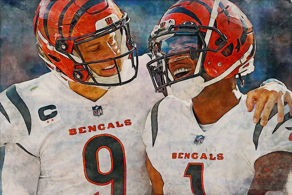 Bengals player artwork.