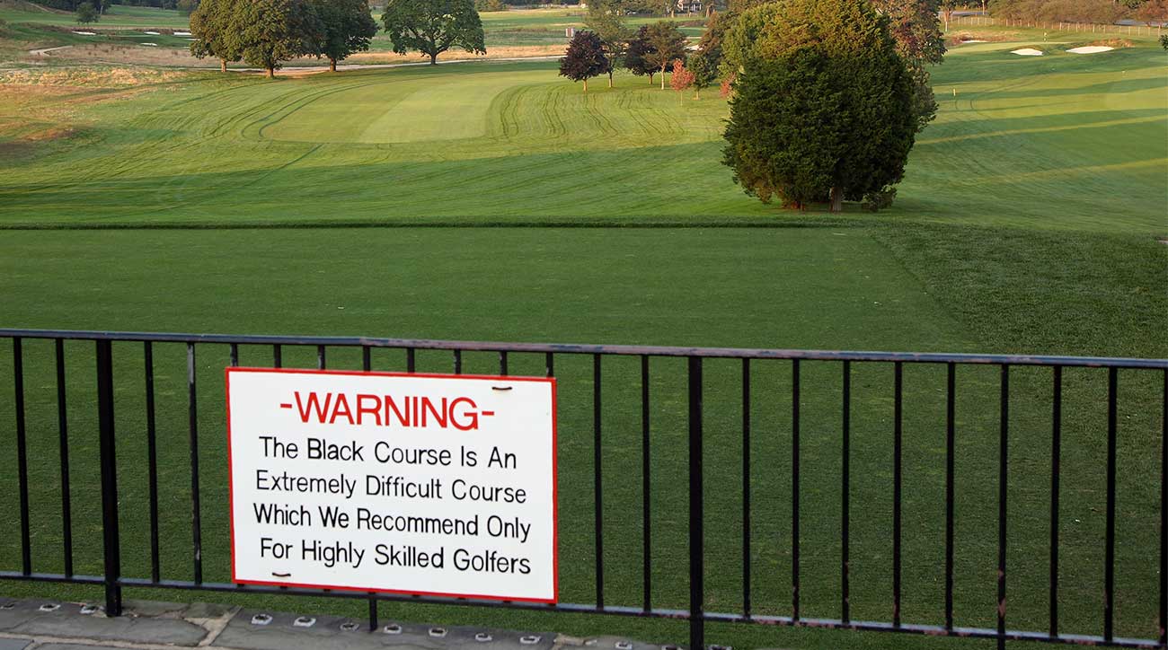 Bethpage Black warning sign meaning