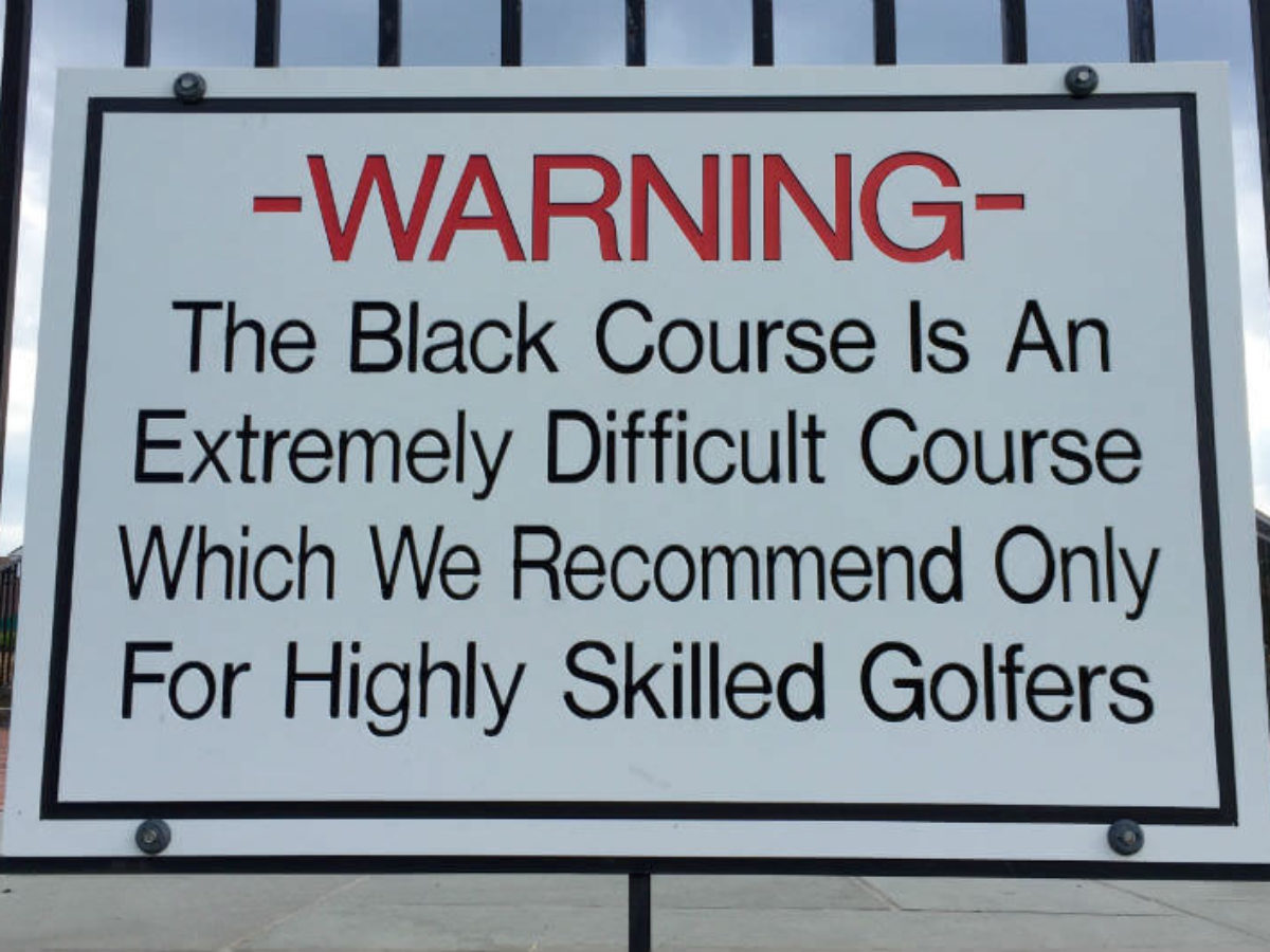 bethpage black warning sign 0040