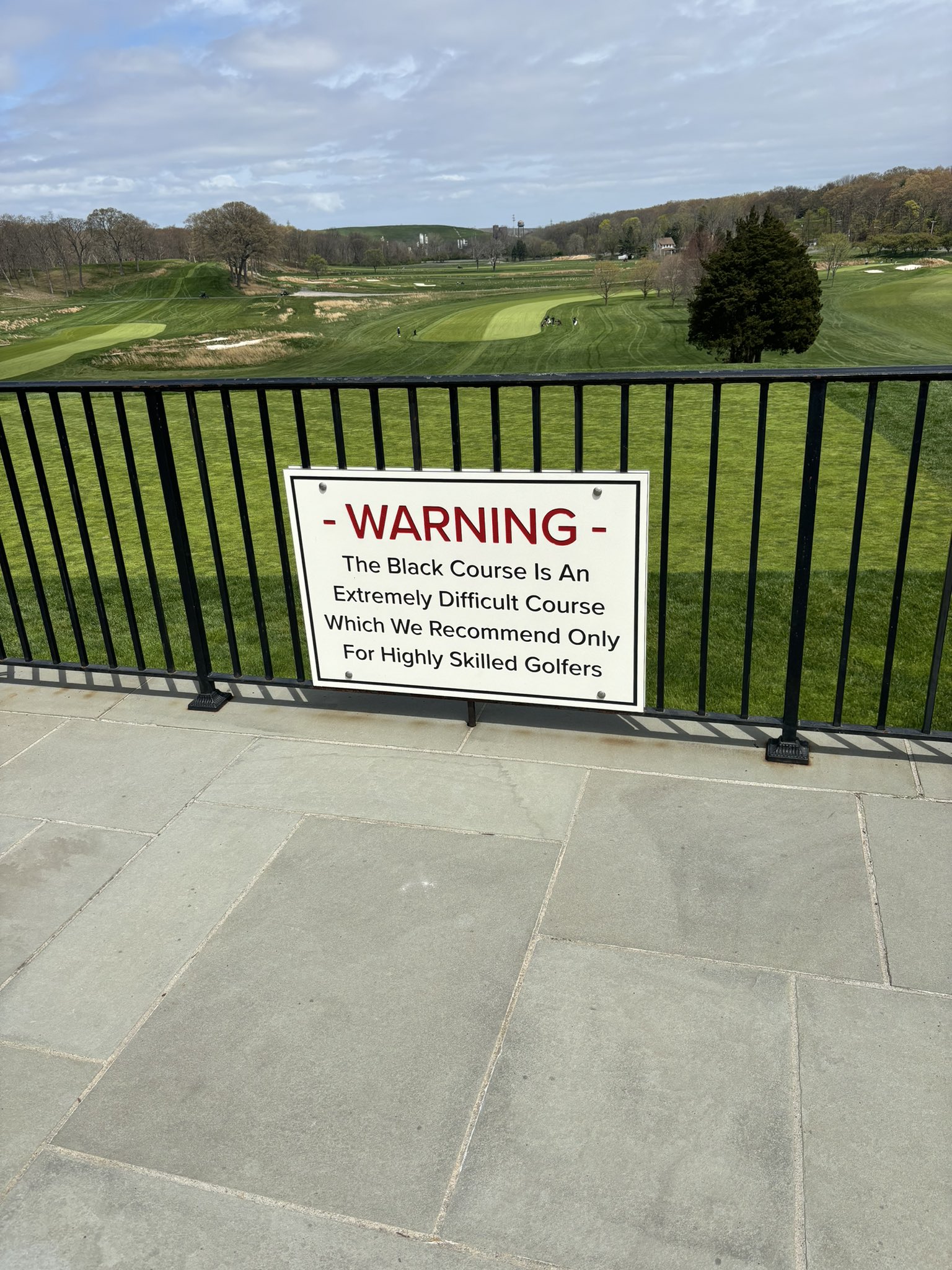 bethpage black warning sign 0047