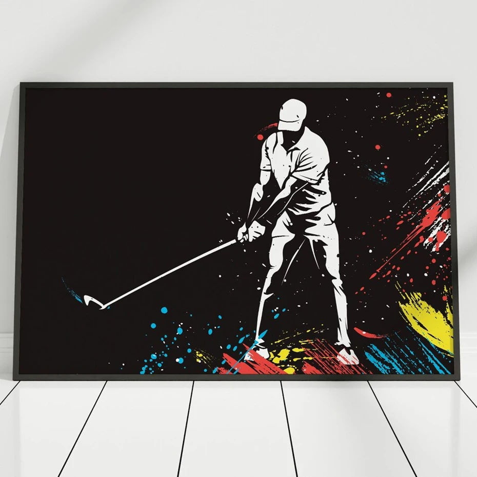 black and white golf art 0017