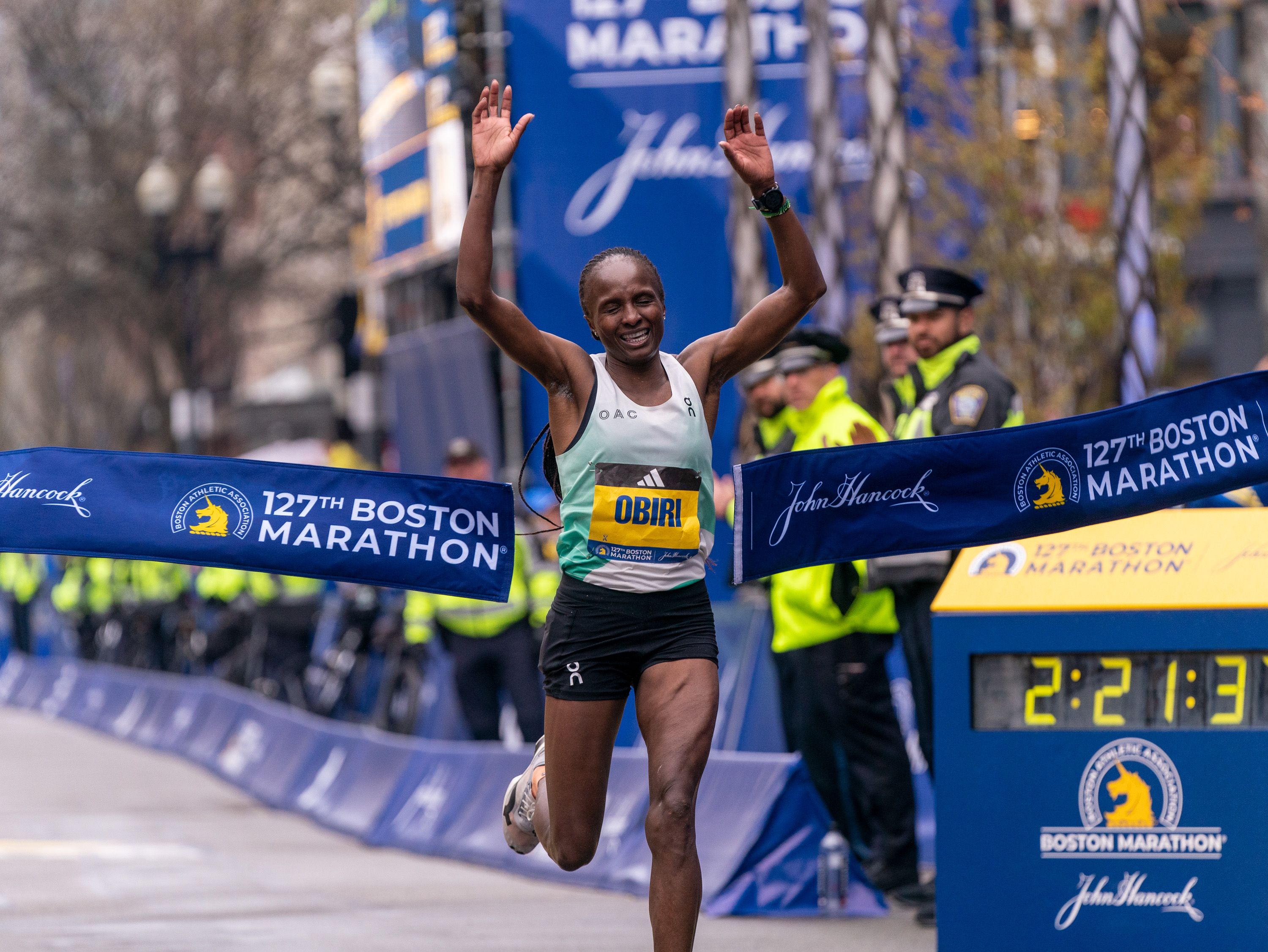Boston Marathon race day images