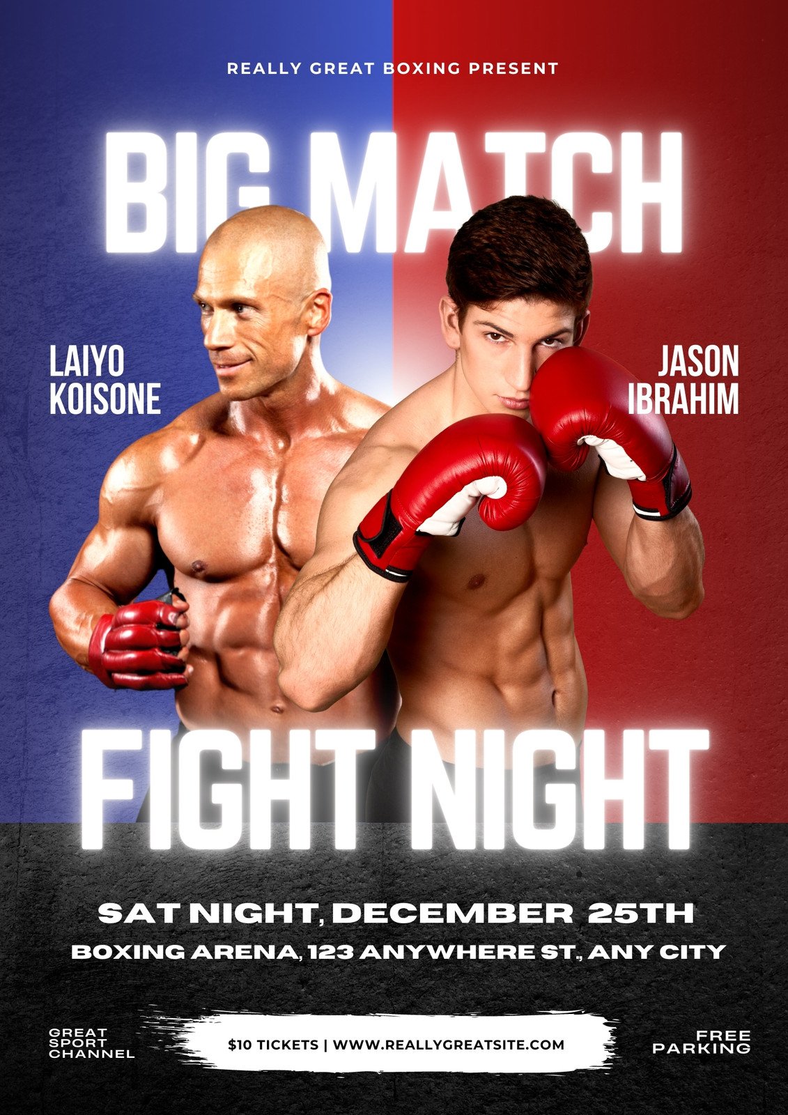 boxing promotional poster