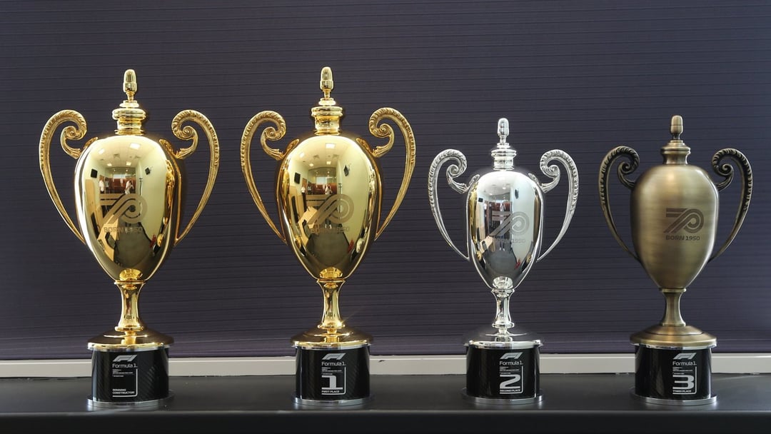 British Grand Prix trophy presentation