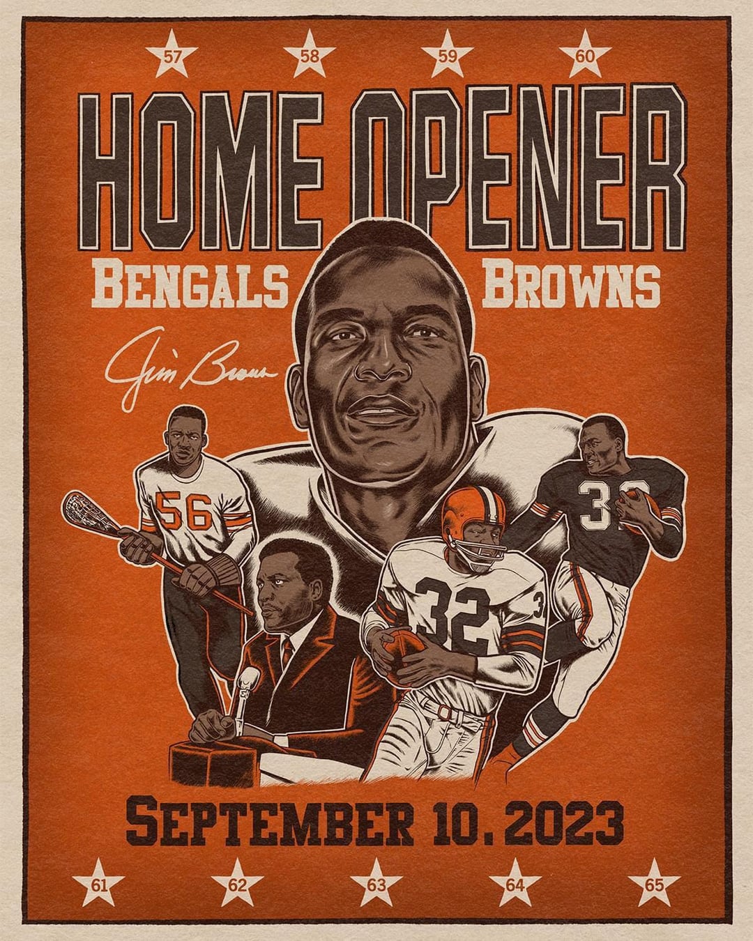 browns player prints