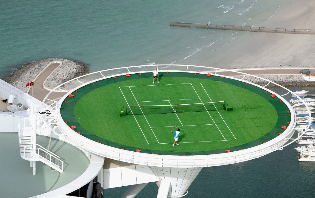 burj khalifa tennis court