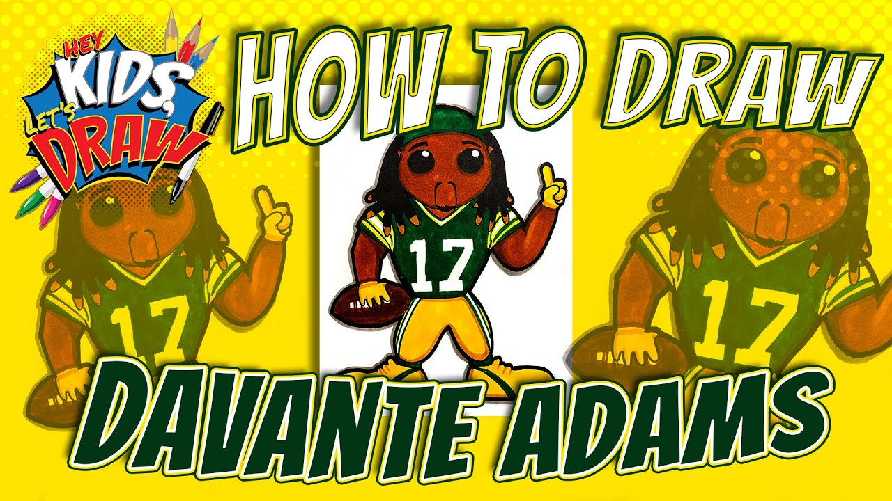 cartoon Davante Adams coloring pages