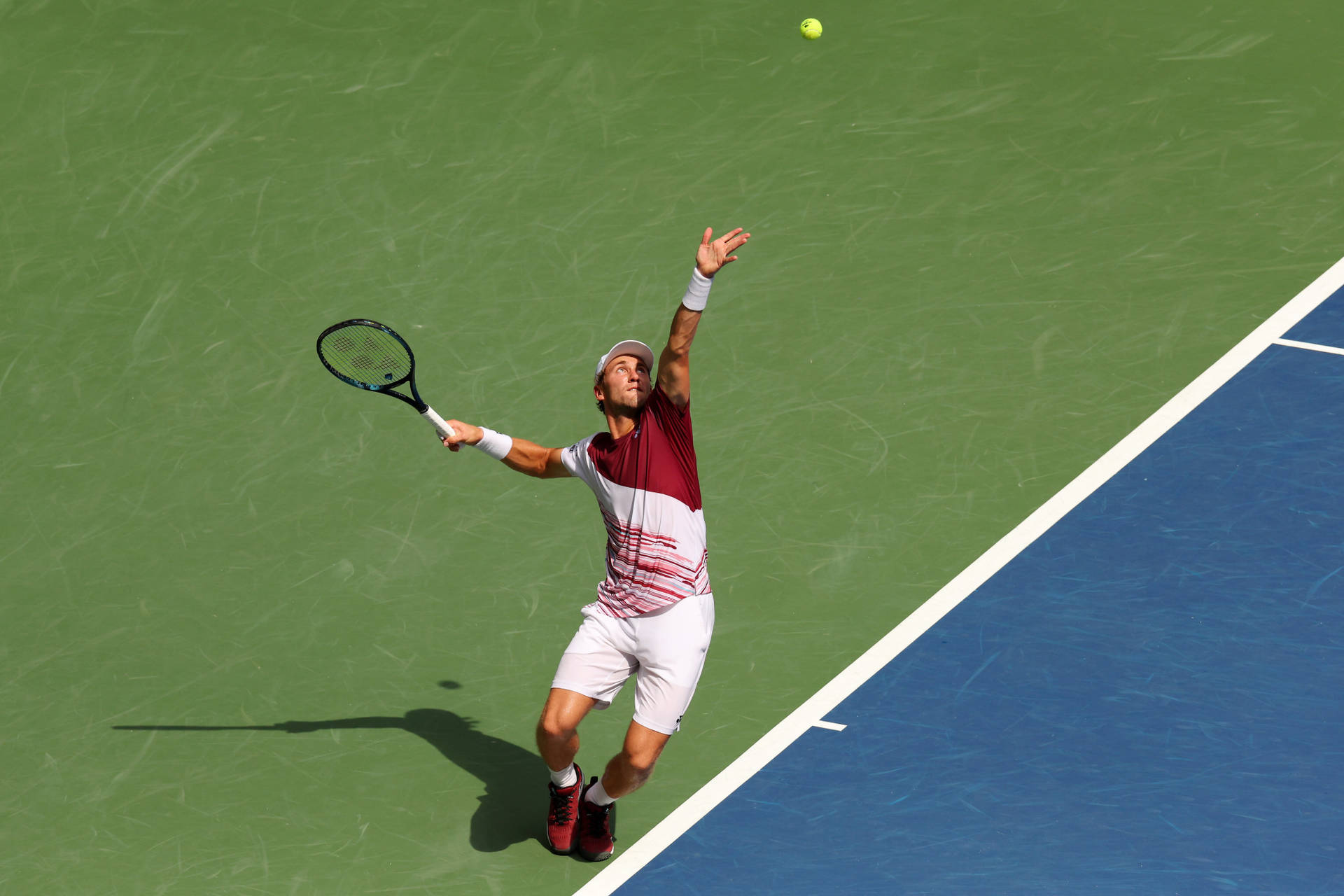 Casper Ruud serve mechanics