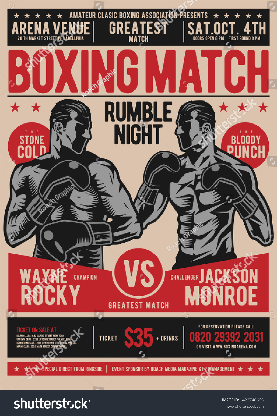 championship boxing poster