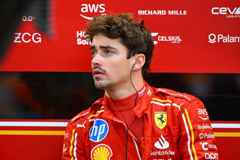 Charles Leclerc victory celebrations