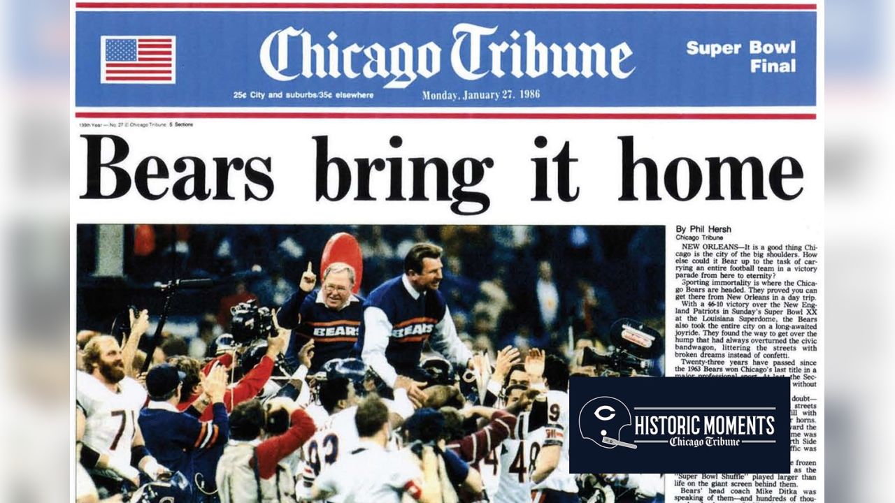 chicago bears 1986 super bowl