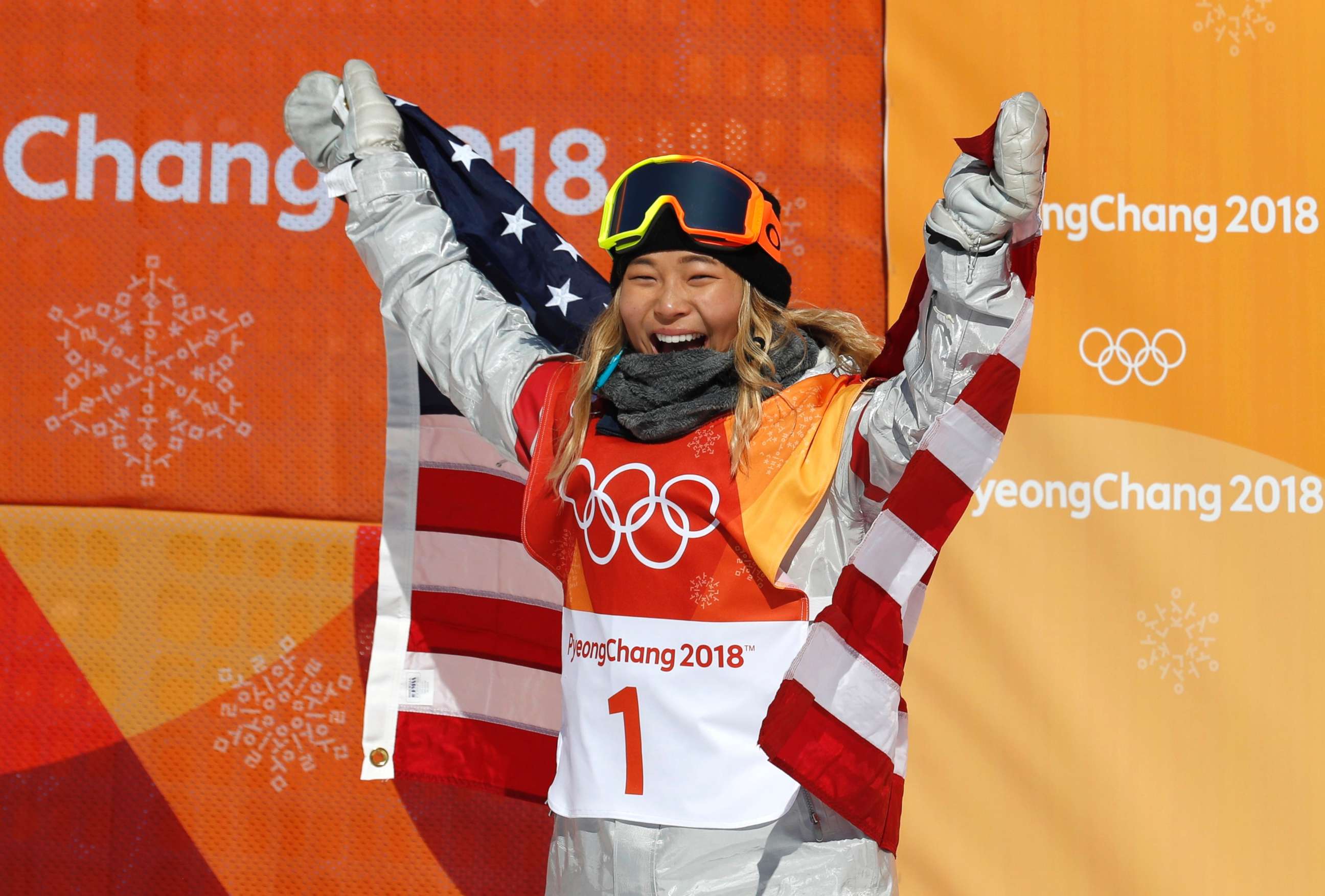 Chloe Kim behind the scenes