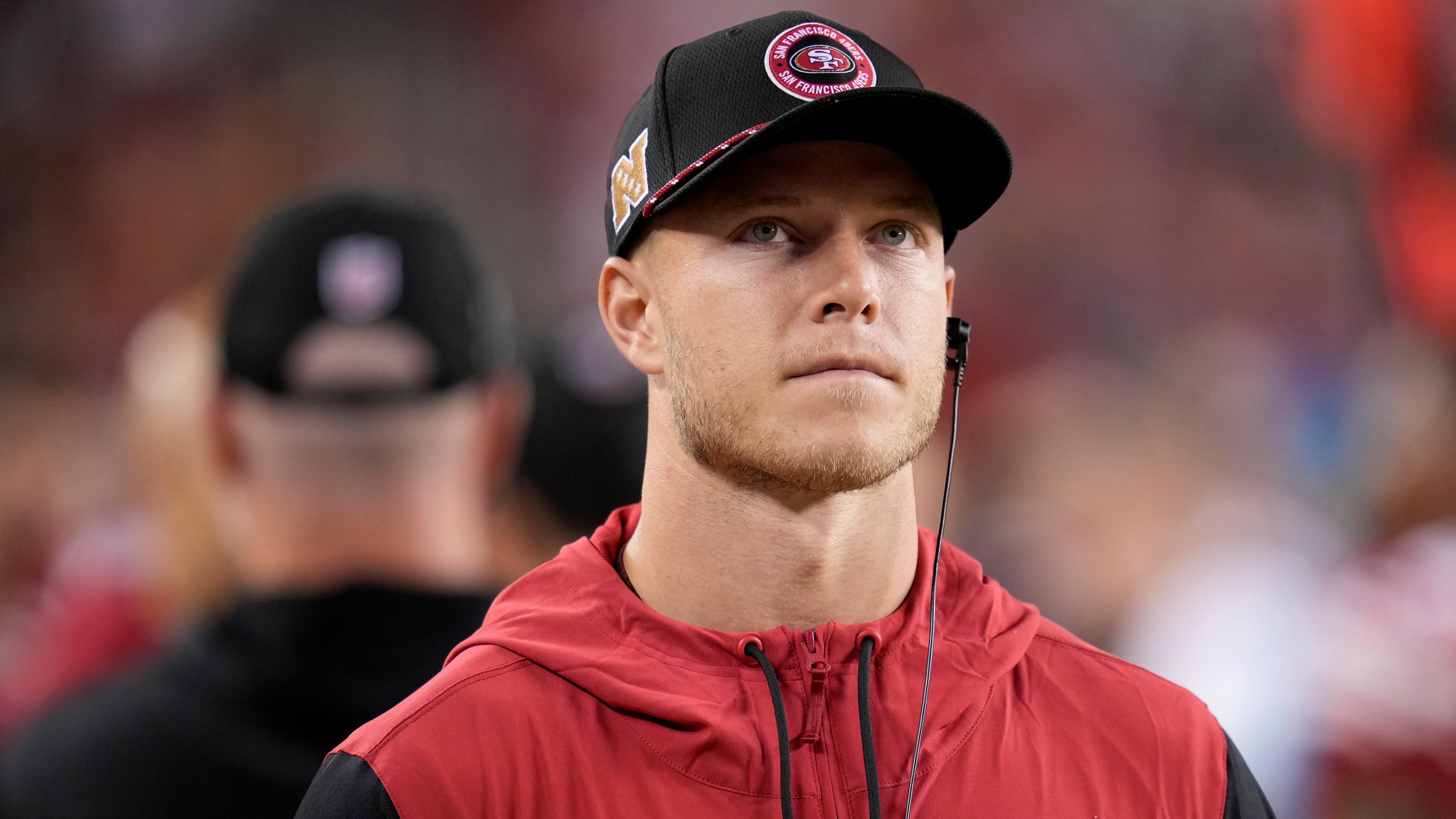 Christian McCaffrey action shots.