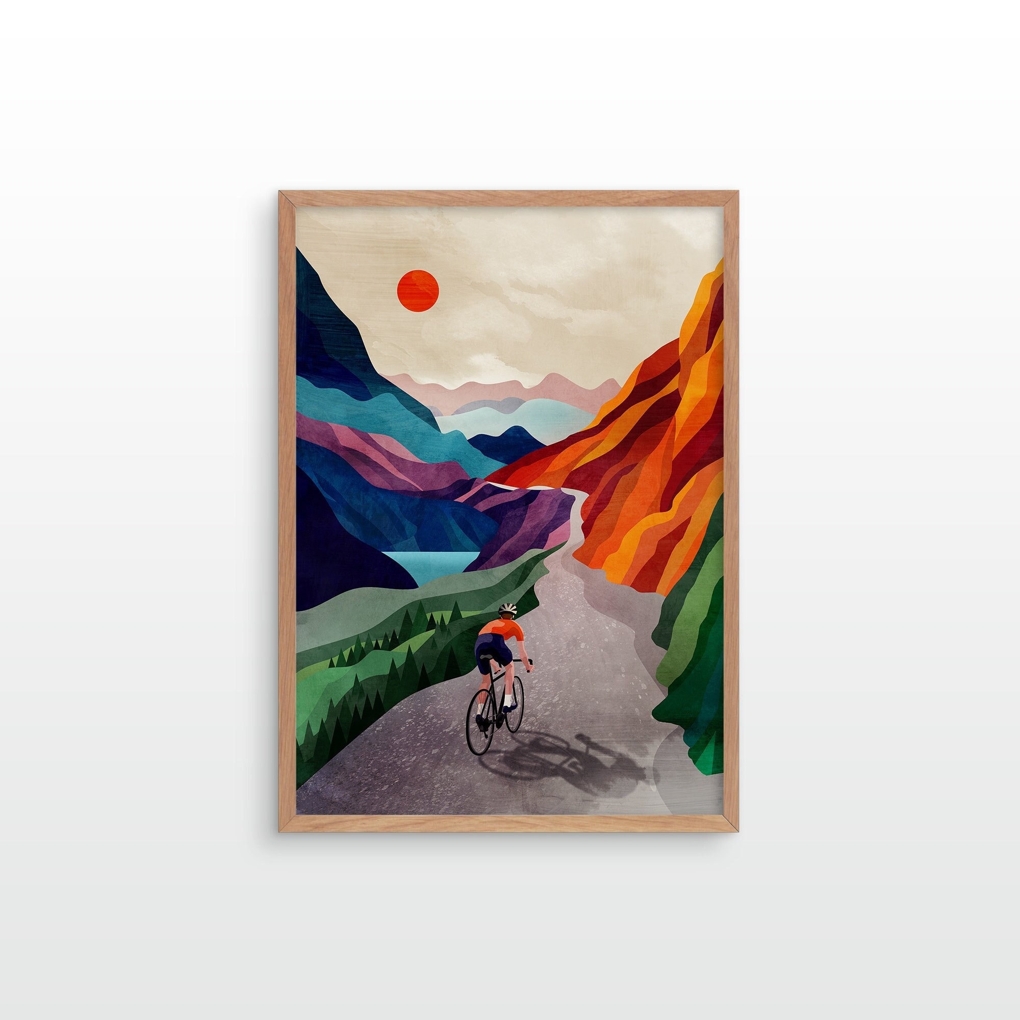 cycling canvas art