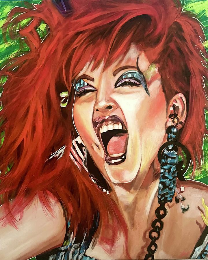 Cyndi Lauper mixed media