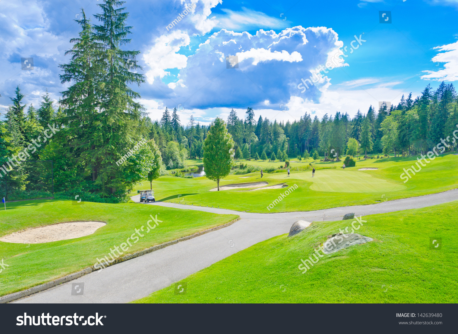 Dark golf course wallpaper 0014