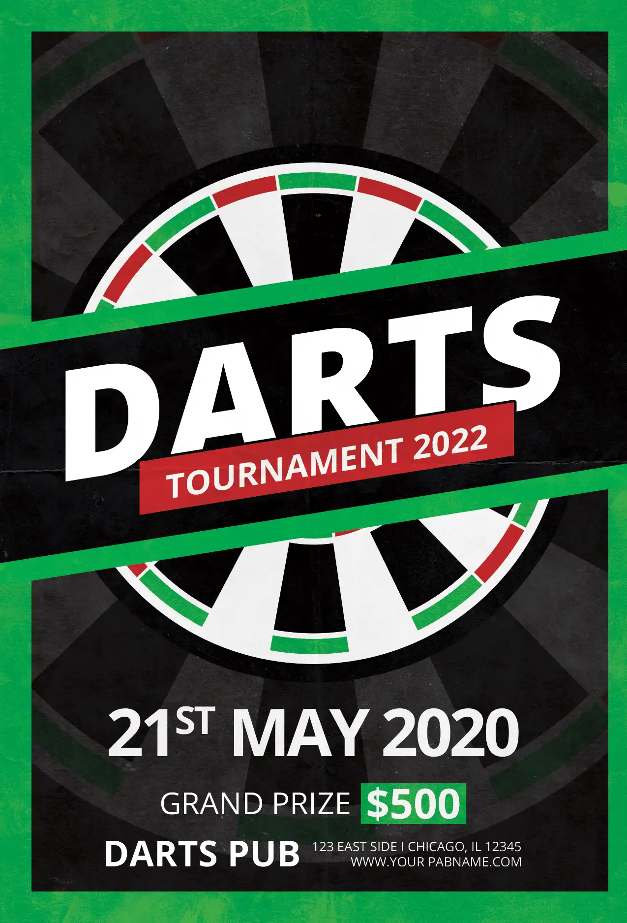 dart tournament poster.