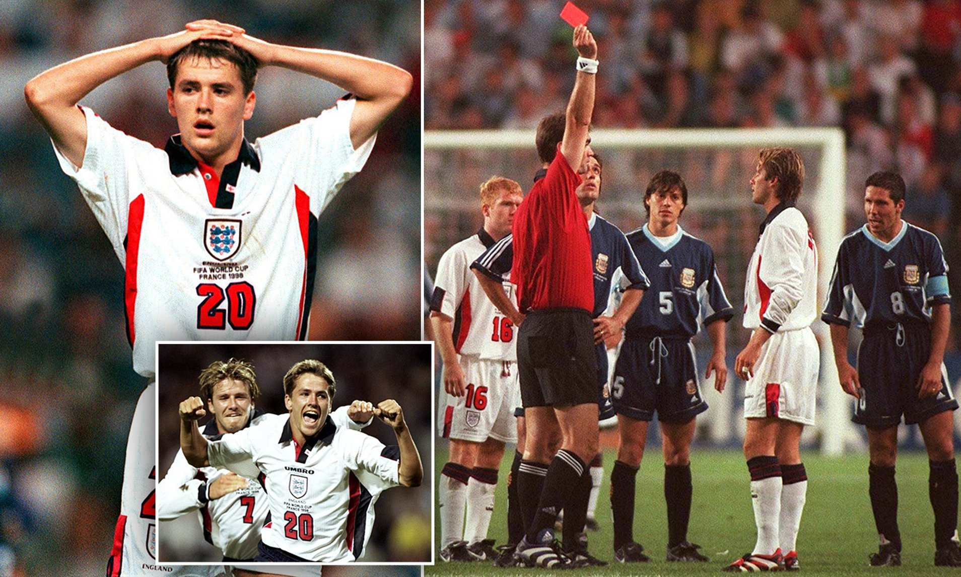 david beckham red card in 1998