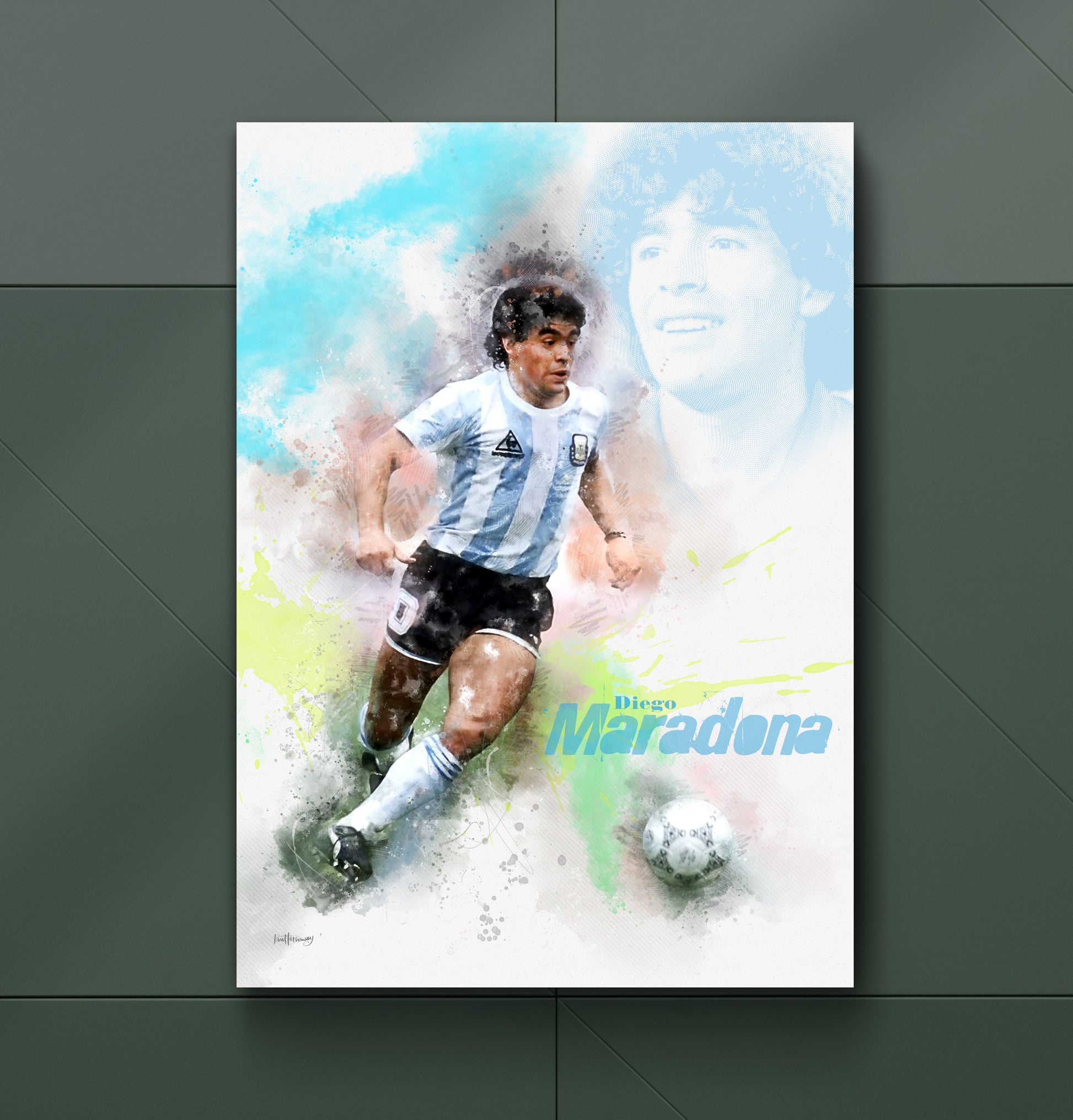 diego maradona hand of god wc 1986 print 0037