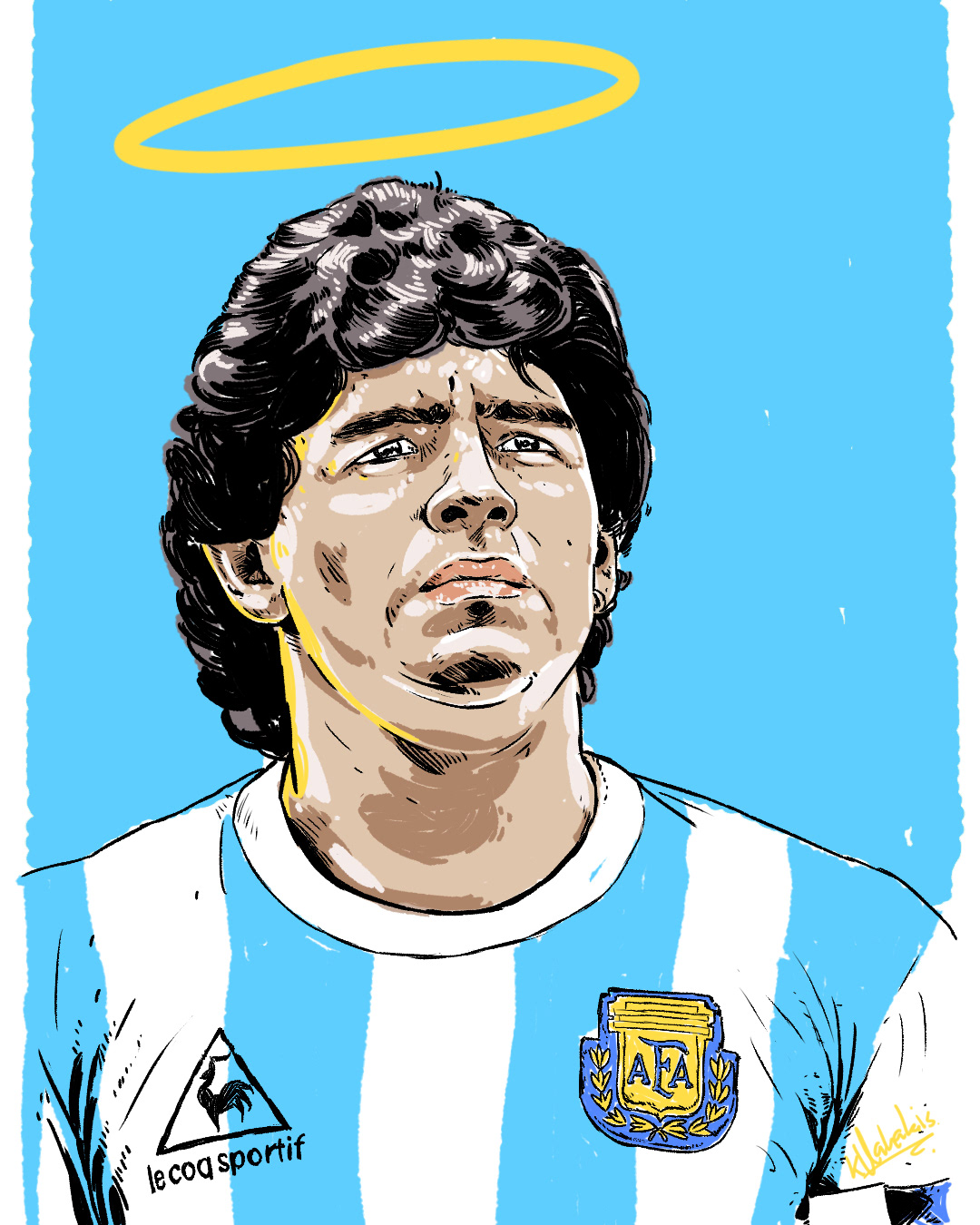 diego maradona hand of god wc 1986 print 0051