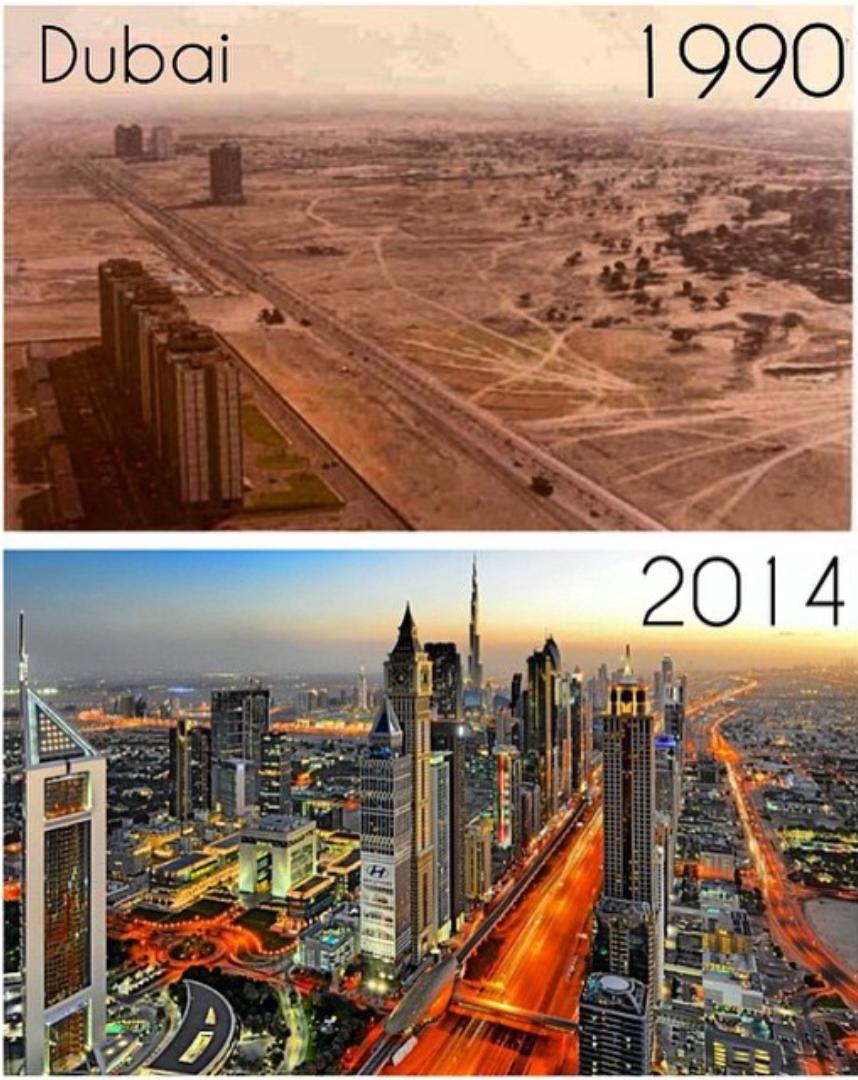 Dubai 1990 architecture