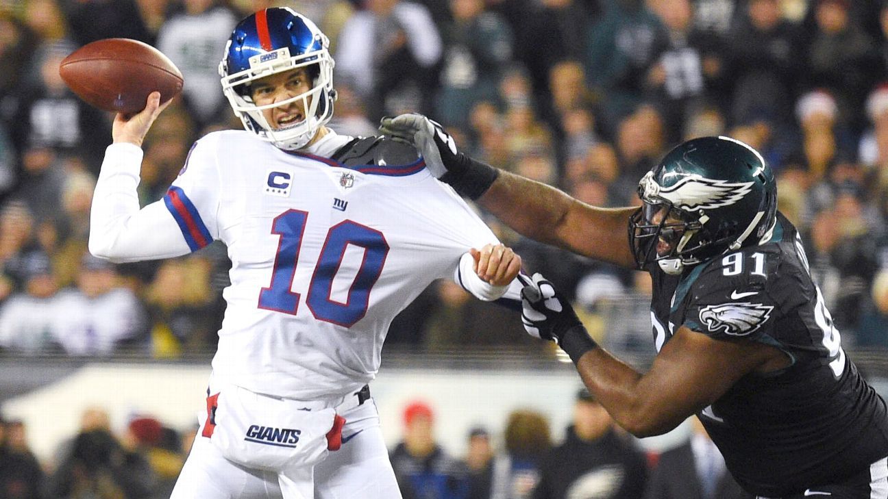 Eli Manning game stats vs Eagles