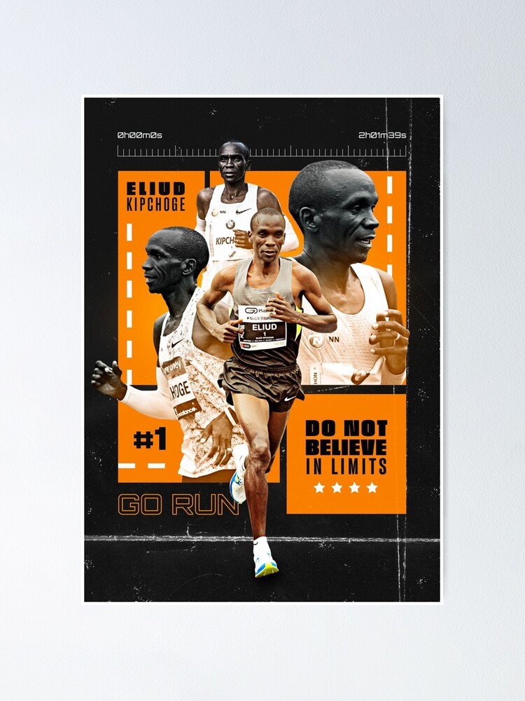 Eliud Kipchoge inspirational wall decor.