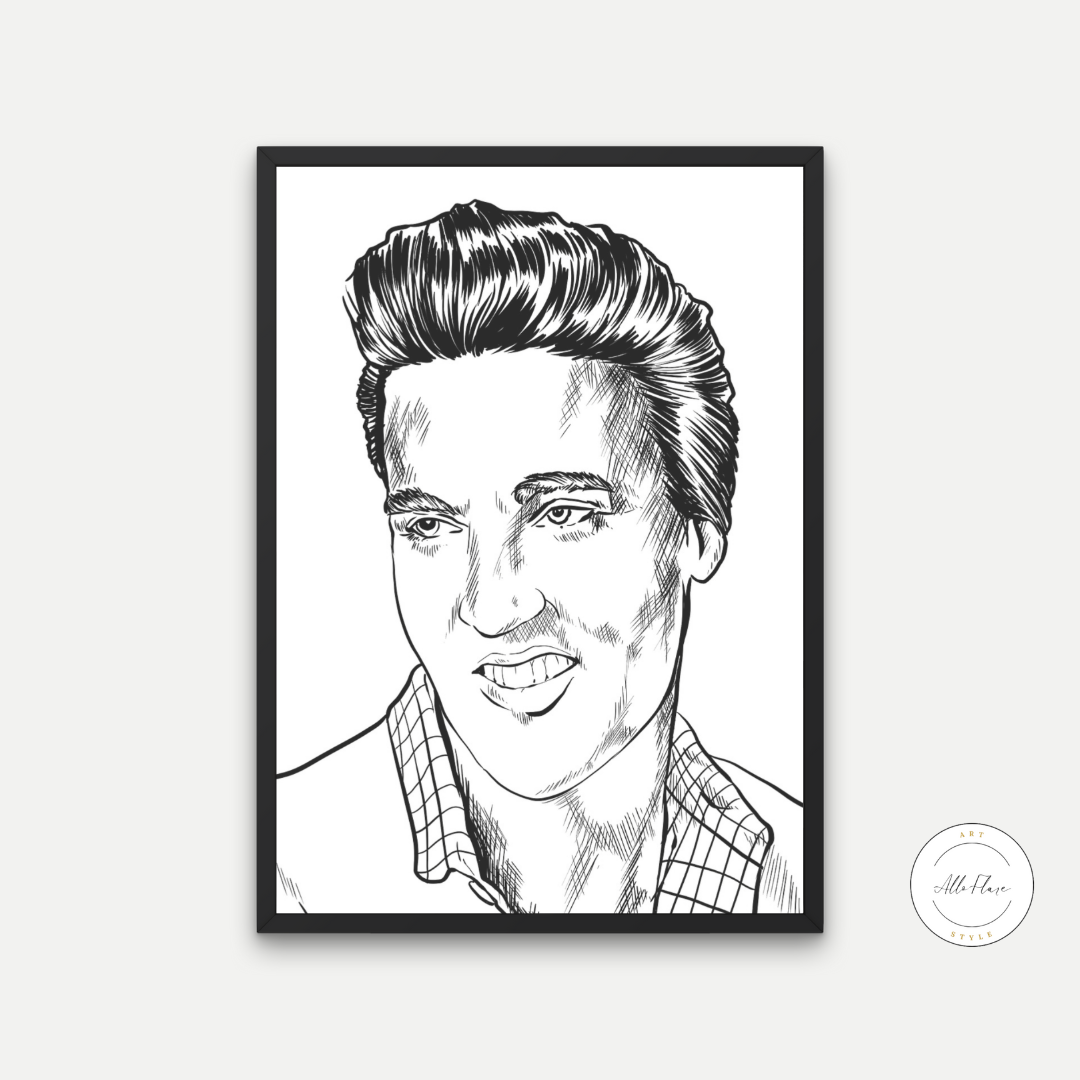 black and white elvis 0012