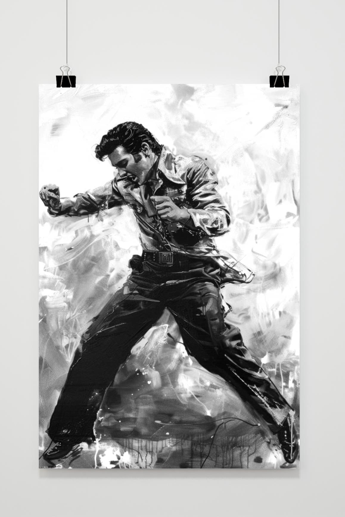 black and white elvis 0020