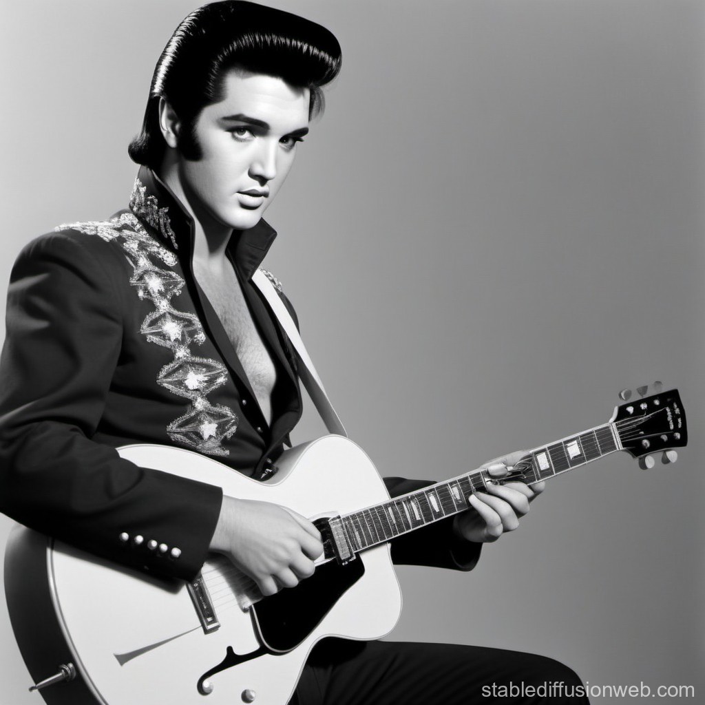black and white elvis 0041