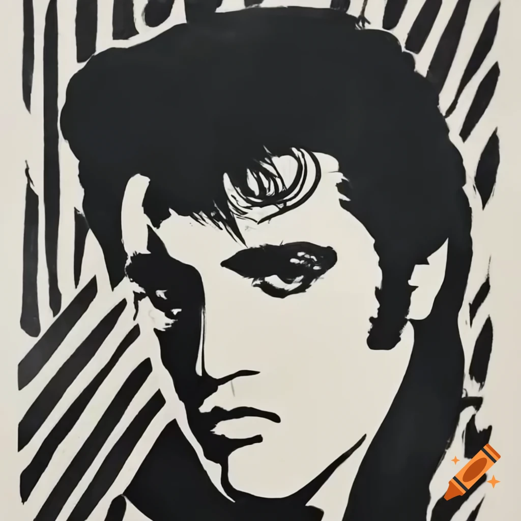 black and white elvis 0048