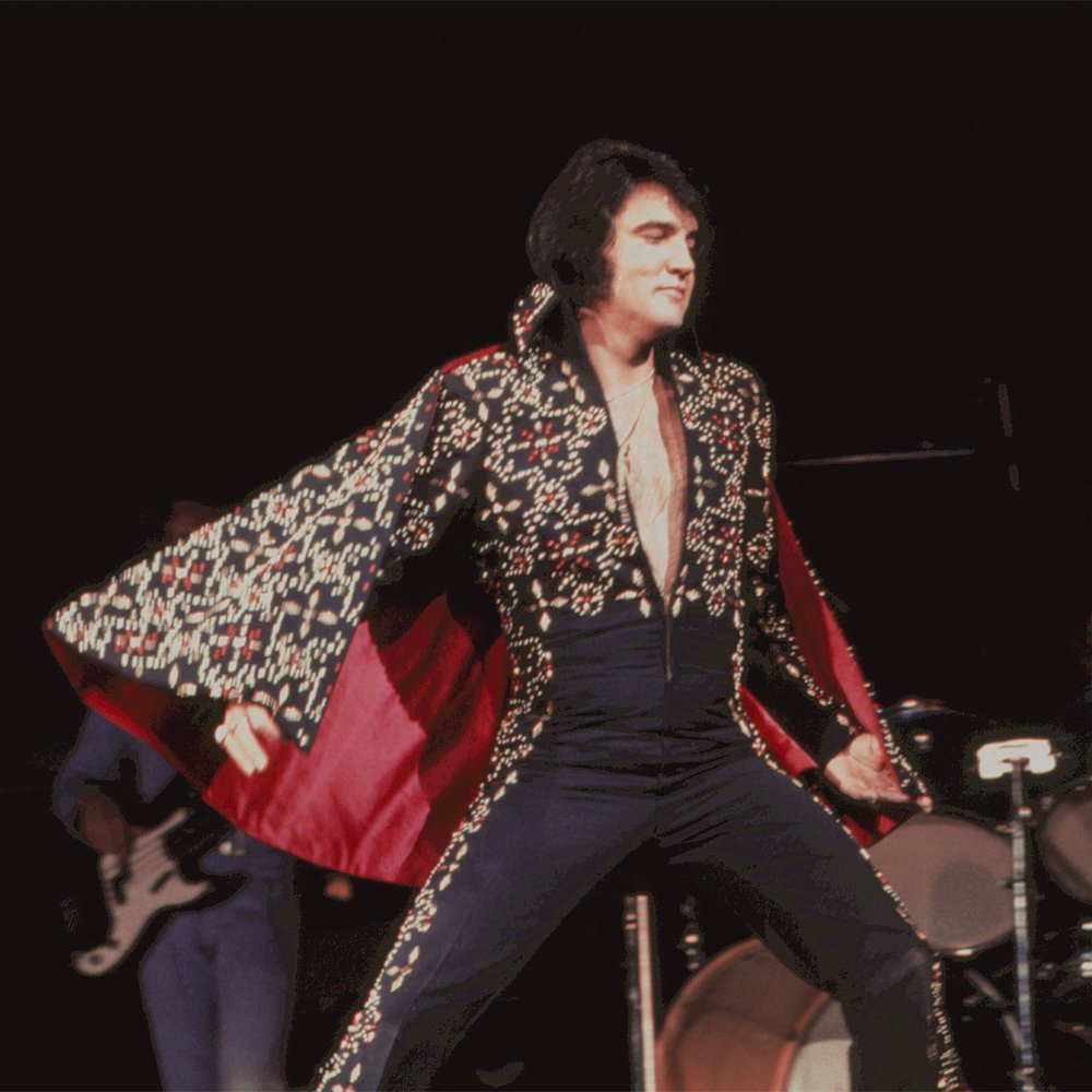 Elvis black leather suit