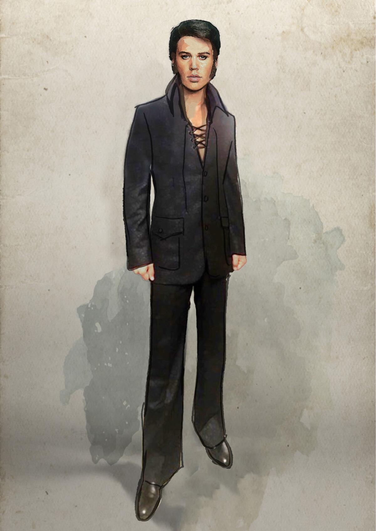 elvis in black suit 0027