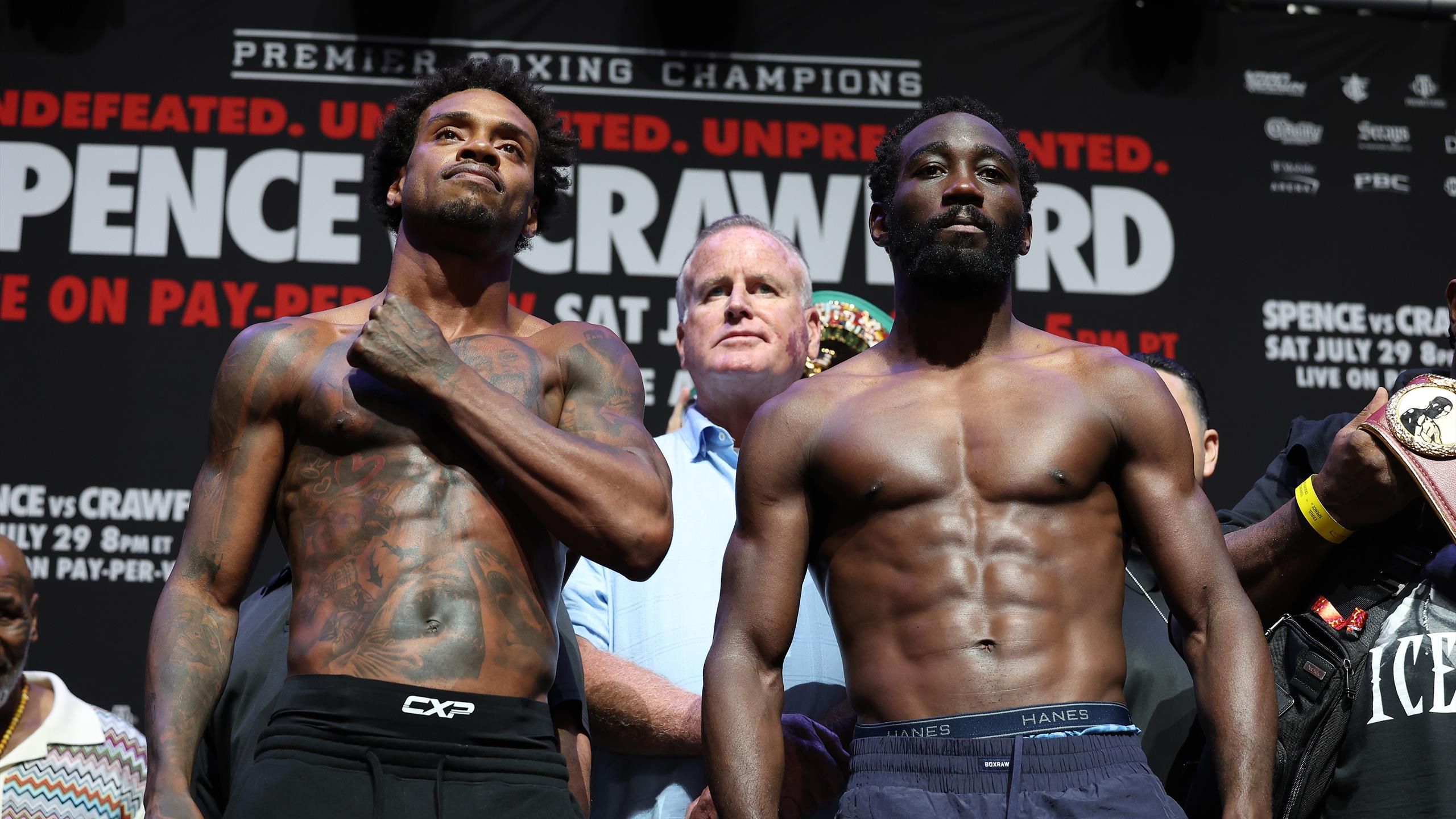 errol spence jr vs terence crawford weigh in