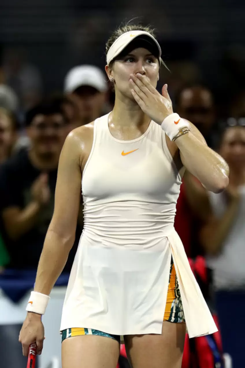 Eugenie Bouchard training session