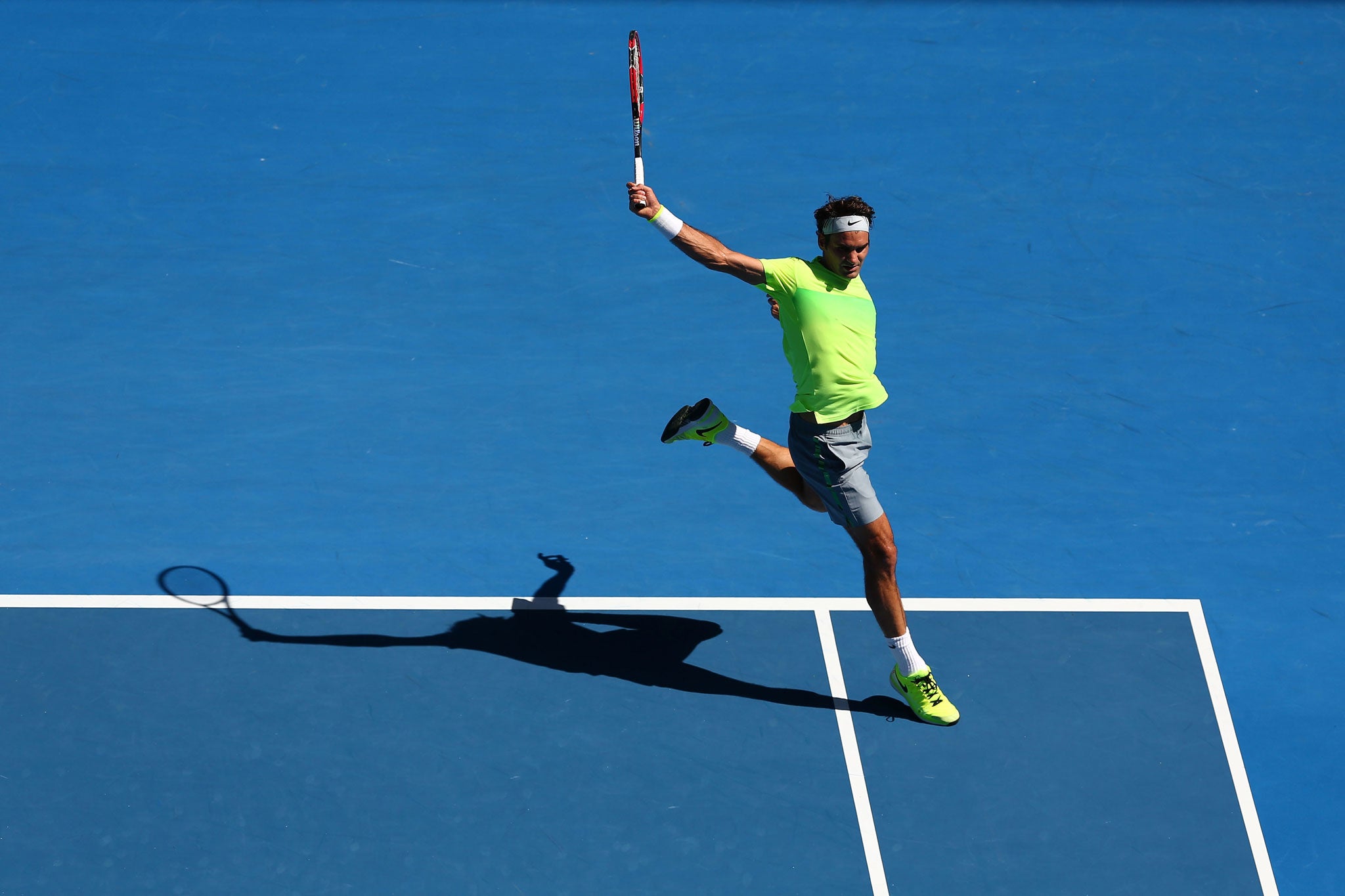 Federer one-handed backhand