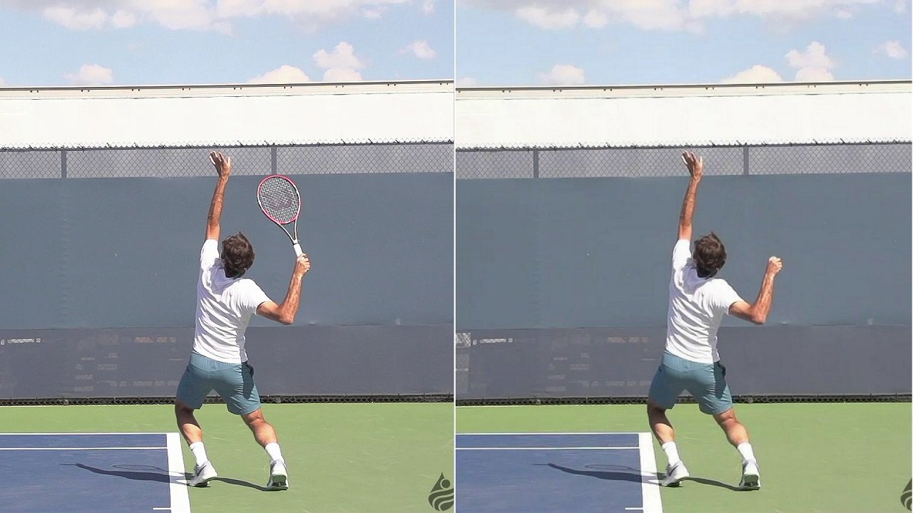 federer serving