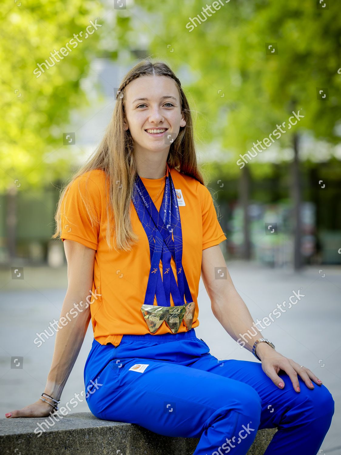 Femke Bol races