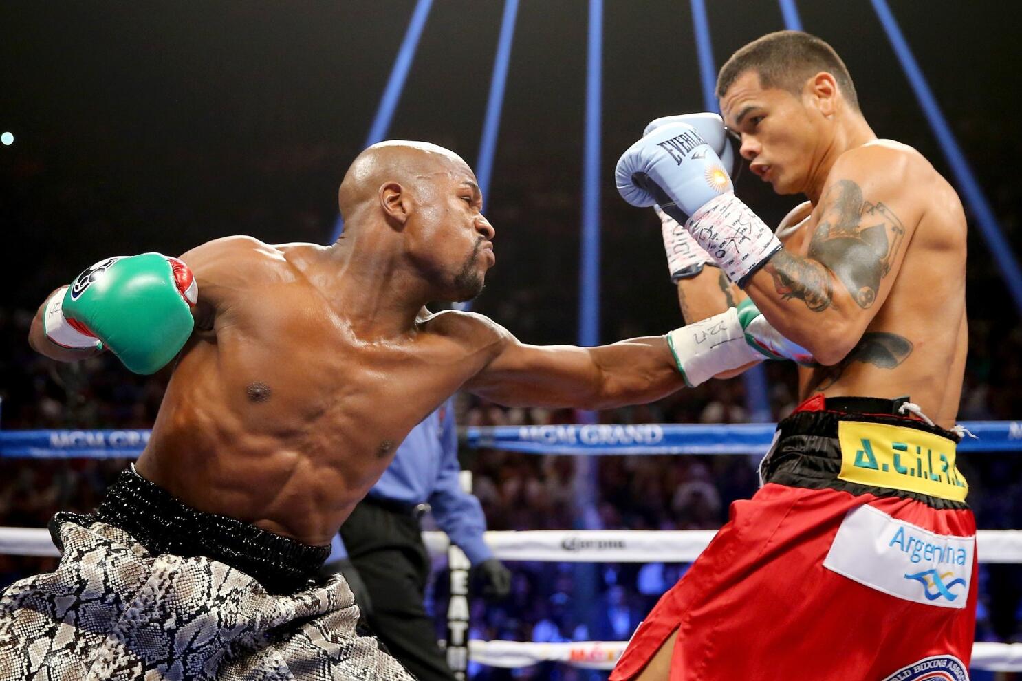 floyd mayweather vs opponents jab