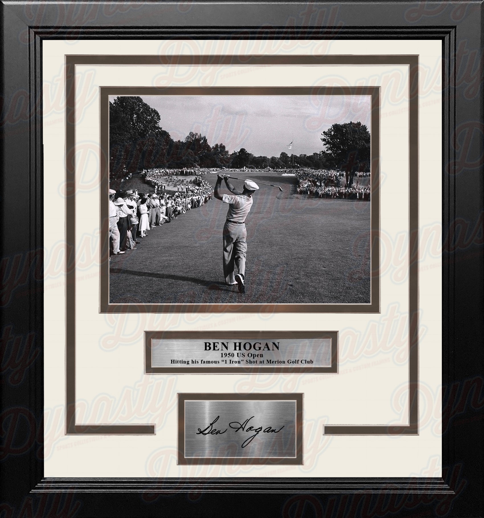 framed golf memorabilia