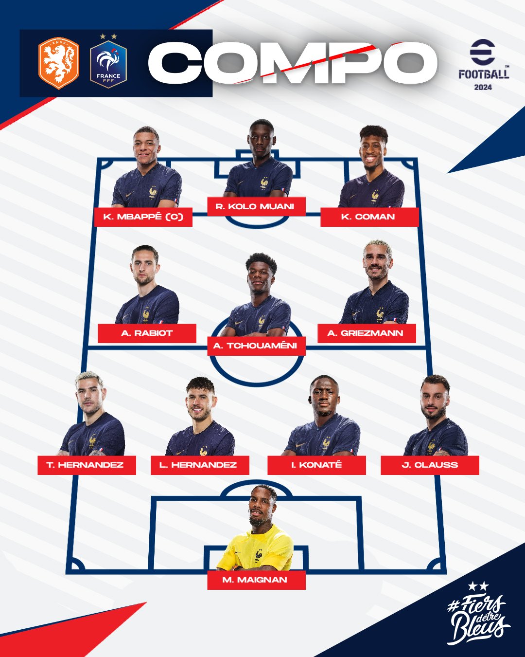 French football lineup