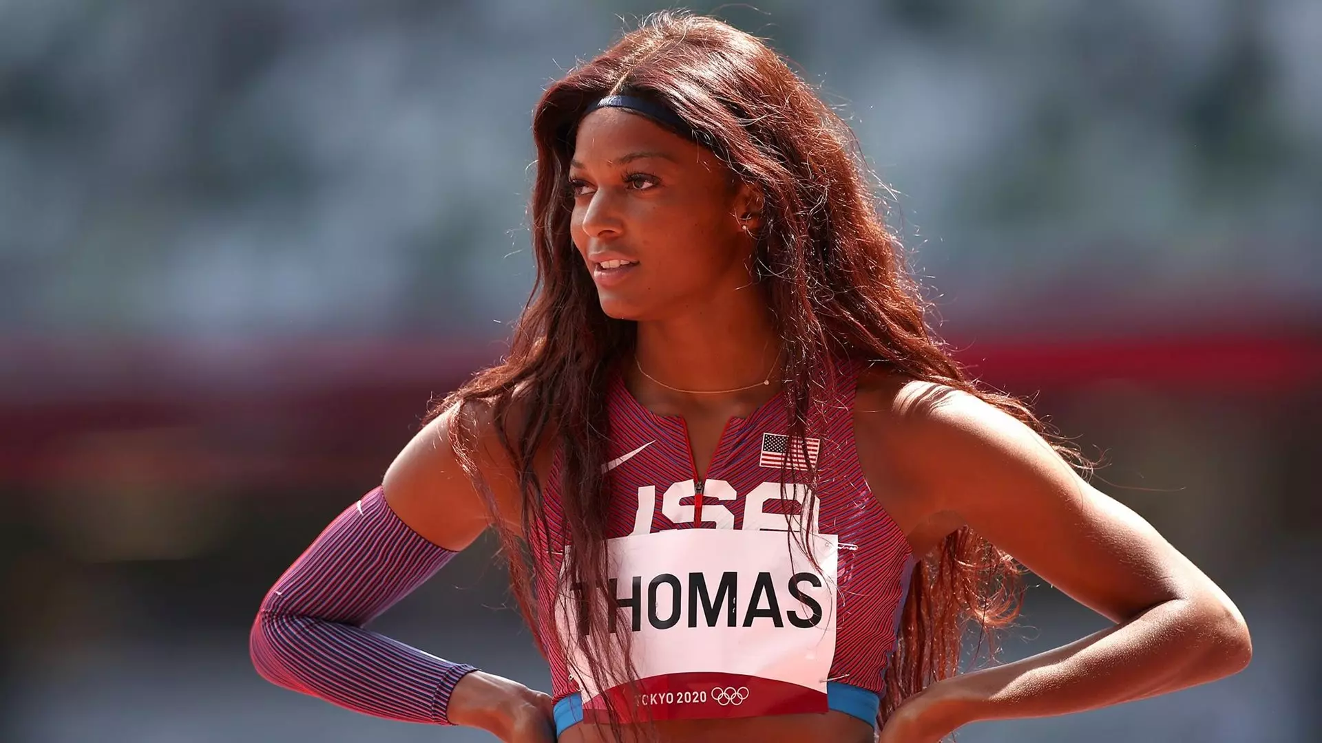Gabby Thomas action shots