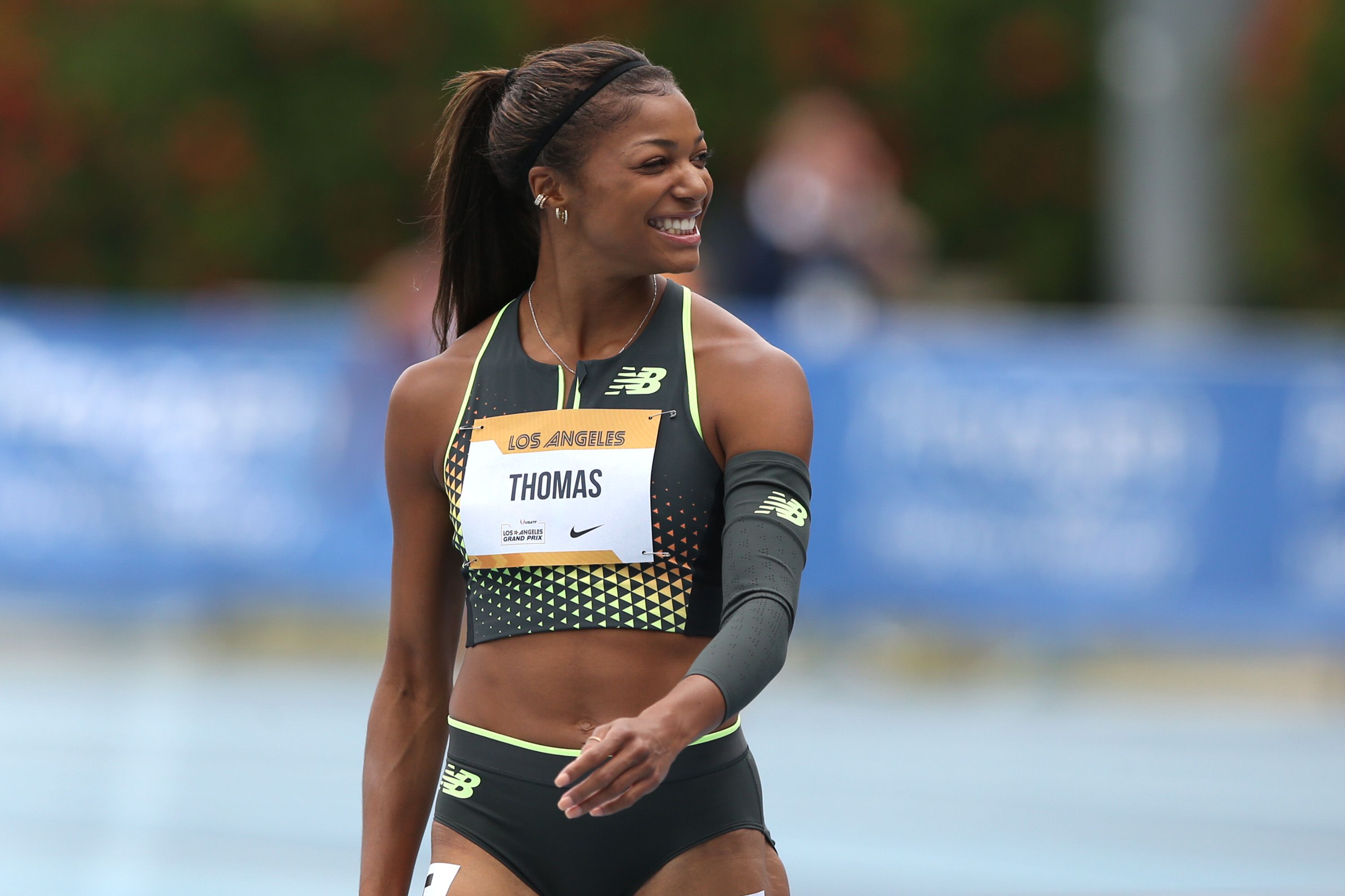 Gabby Thomas training photos